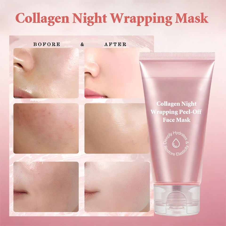 OEM ODM brand customized collagen overnight package peeling Korean version peeling facial mask skin care luminous firming facial mask