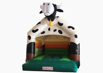 Casa bouncy inflável de salto do PVC da casa da vaca inflável digital bouncy inflável da pintura da vaca