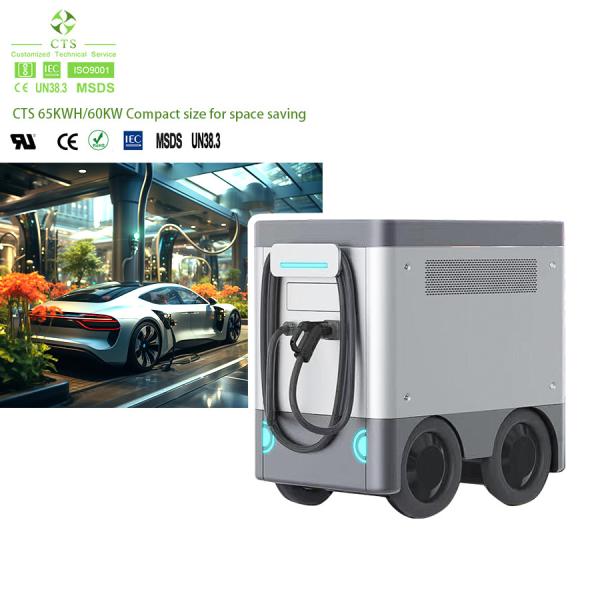 CCS1/CCS2/CHAdeMO Compatible 65kWh 140kWh Mobile Charger Station for Electric Vehicle