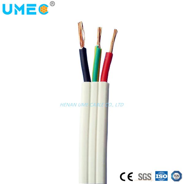 Fios elétricos planos com material condutor de cobre com isolamento de PVC flexível