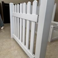 Moisture Resistant PVC Picket Fence Simple Daily Cleaning Vinyl White Fence