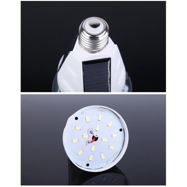 rechargeable led solar emergency light bulb E27 B22 lamp led smd5630 80RA high light efficiency 2 years warranty CE 12W