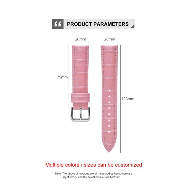 304/316 Stainless Steel Buckle Genuine Leather Strap