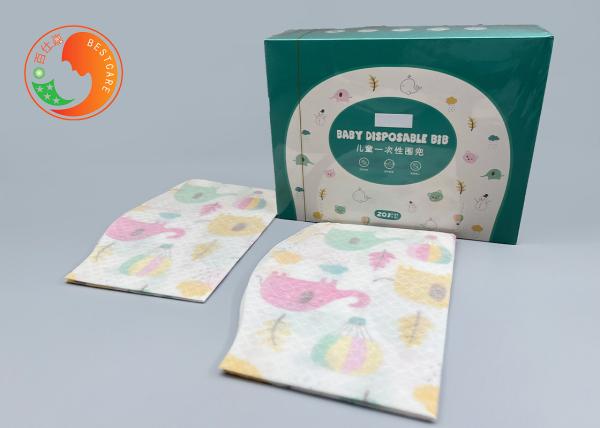 Anti Irritation Skin Friendly Custom Disposable Bibs Waterproof Feeding Bibs For Travelling