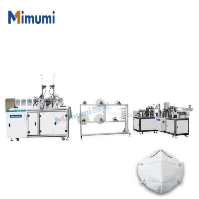 Medical N95 Folding Non Woven Face Mask Making Machine Semi Automatic