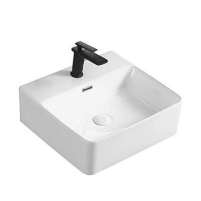 Vaisselle de salle de bain en céramique en forme ovale blanche