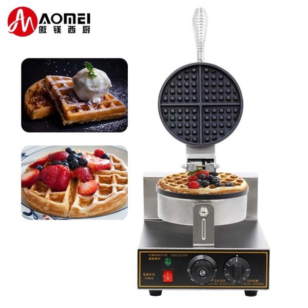 Máquina de fabricação de waffles antiaderente Belgain 250 * 350 * 260mm Tamanho do molde para eficiência