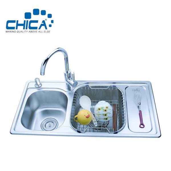 Stainless Steel Kitchen Sink For Hotel Double Bowl Kitchen Sink For House Topmount Kitchen Sink For RV