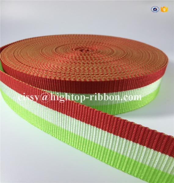 PP woven webbing for bags,woven colored pp webbing for shoulder bag,hight quality,refelective,stock webbing