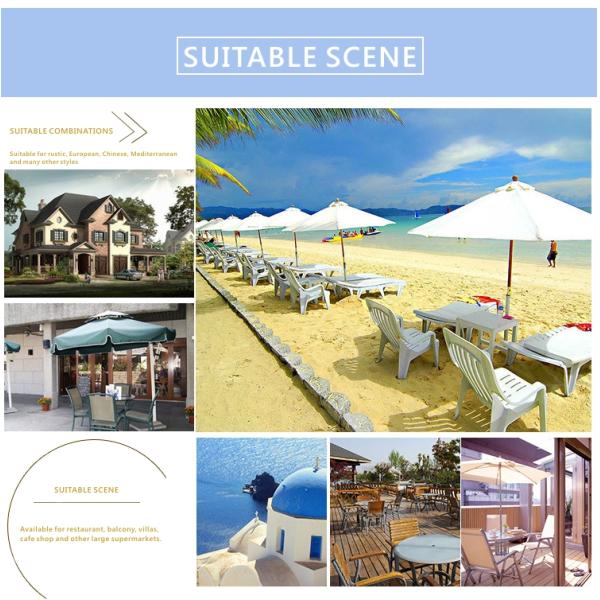 Modern Design Style 18K Fiberglass Ribs 160G Polyester Outdoor Umbrella with Tassels