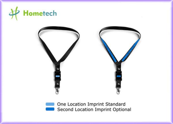 Advertising Blue Lanyard USB Stick 16gb Customized Flash Memory Drive for engineer / designer