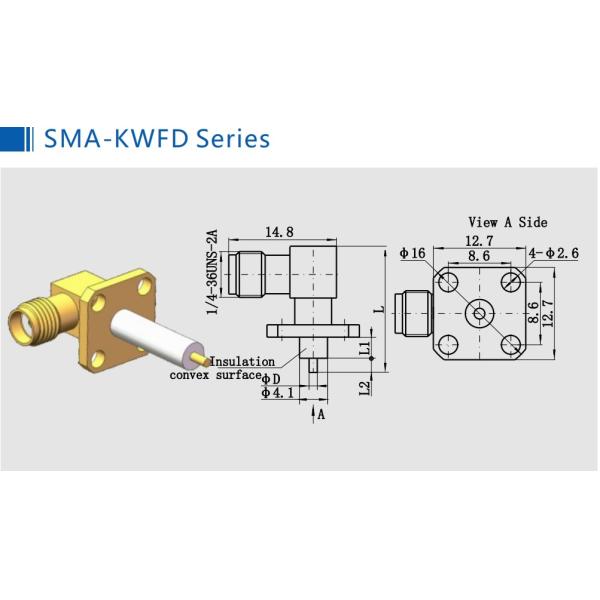 50Ohm Nickle Plating Bulkhead Female Jack Straight SMA Connector