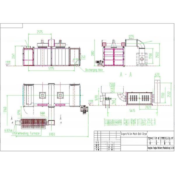 Installation Guidance Provided Continuous Mesh Belt Drying Equipment for Briquettes