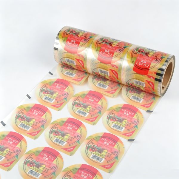 Custom Printed PET Plastic Roll Film | High Barrier Transparent Food Packaging Film for Fruit Jelly & Snack Sealing