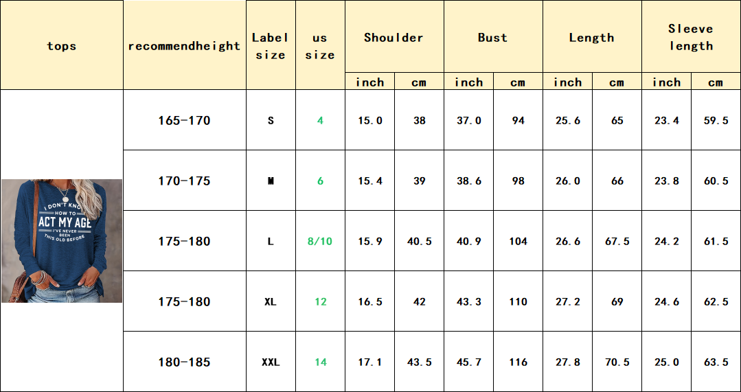 Round Neck Women Tops Personalized Letters Print Long Sleeves T Shirt In Dark Blue