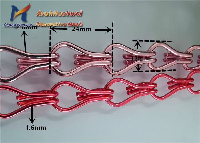 Экран мухы звена цепи занавесов 1.6mm салона красоты Bendable алюминиевый цепной