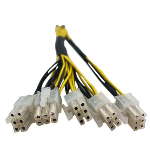 PSU Cable 5 pcs 6Pin Connectors power supply Cable Power Supply extension cable 18AWG 41*0.16TS