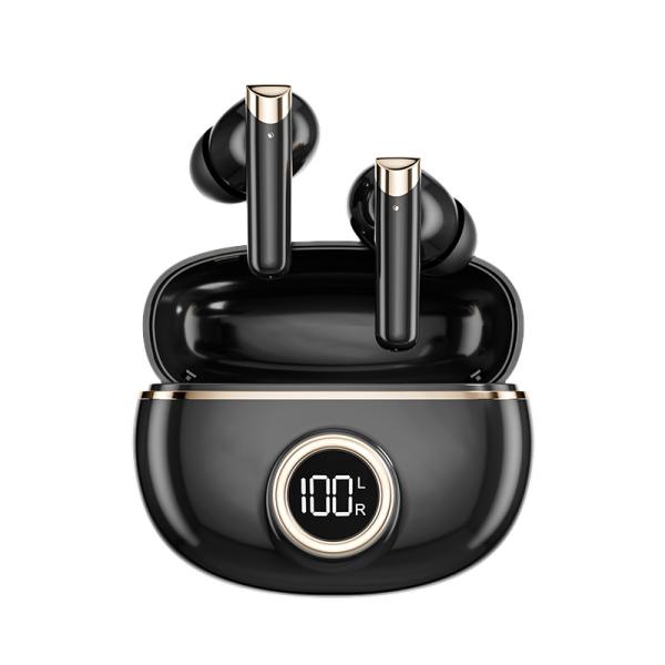 Auriculares TWS ETEK Plated Bluetooth 5.4 con F10, celda de auricular de 25mAh + estuche de 230mAh (placa protectora), tiempo de llamada de 2-3 horas.