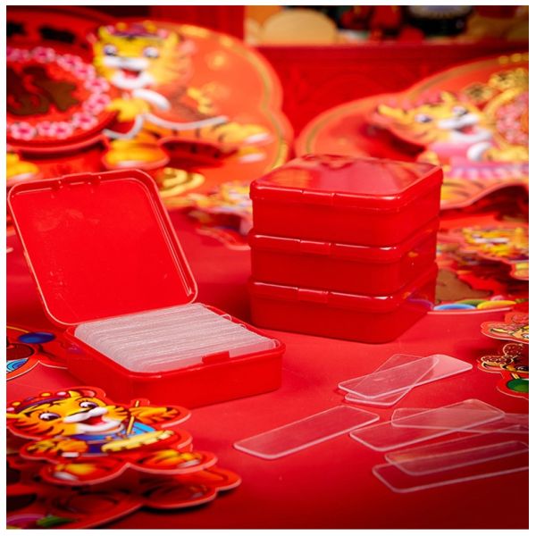 Hot Sale Wholesale Couplet Special Double-Sided Tape Transparent DIY Spring Festival Couplets Fu Character Adhesive Paper Film