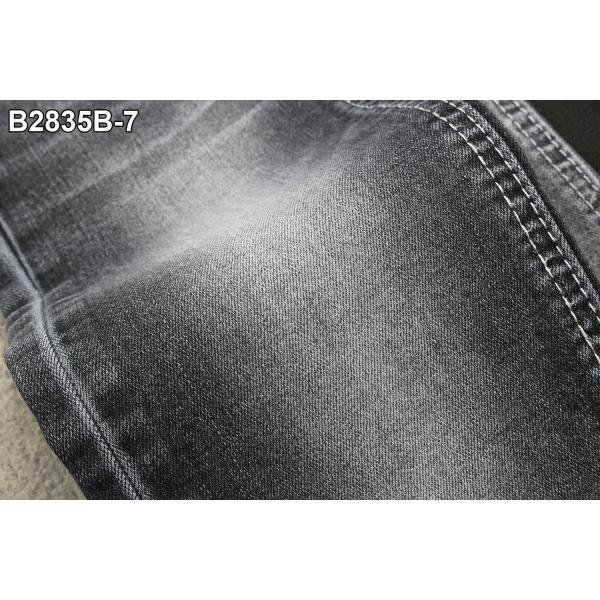 62/63” Light Slub Black Denim Jeans Fabric 10.5oz For Garment
