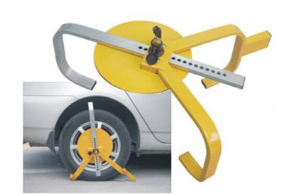 Yellow Color Vehicle Wheel Lock / Anti Theft Wheel Locking System Easy Use