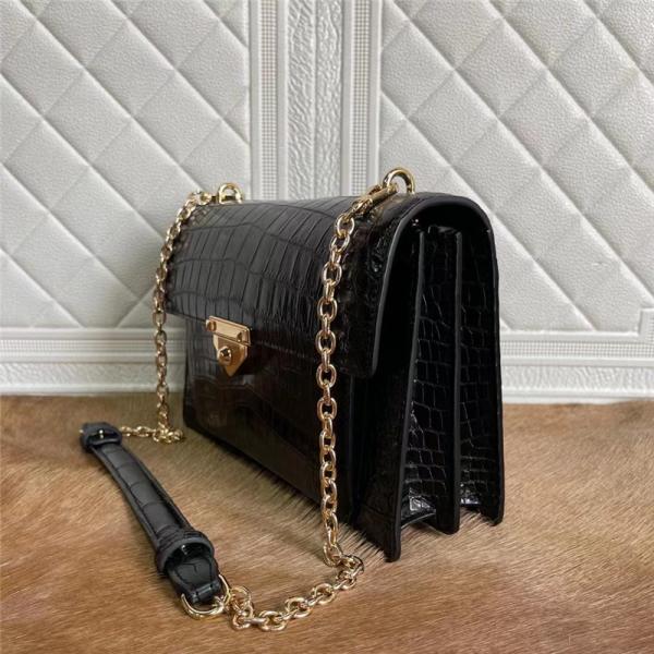 Authentic Crocodile Belly Skin Women Flap Purse Genuine Alligator Leather Lady Messenger Bag Female Single Shoulder Bag