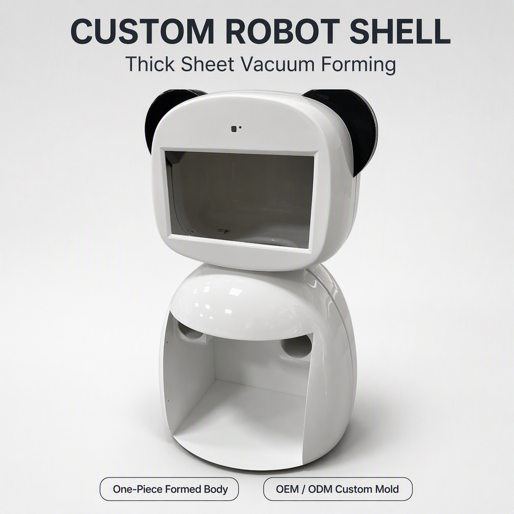 Custom ABS Thick Sheet Vacuum Forming Robot Enclosure Housing Shell for Service Robot OEM ODM