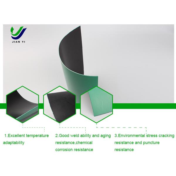 Custom HDPE Black/Green Dual-Color Smooth Geomembrane Aesthetic and Durable for Landscaping Industrial Applications