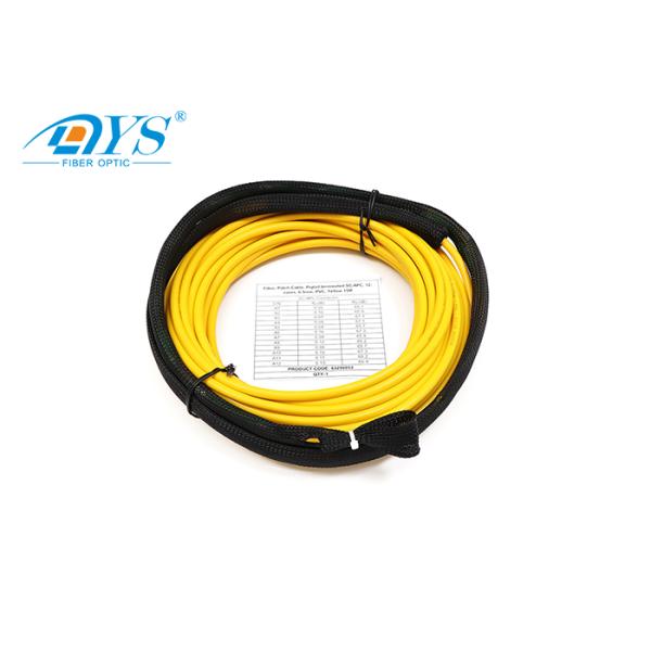 Кабель волокна PVC 15m SC/APC 12cores Pre прекращенный с вытягивая глазами