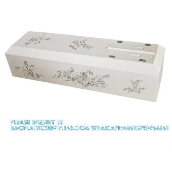 Plywood Casket High Gloss Painting Coffin High Gloss Painting Wooden Casket Funeral Flower Painting Wooden Coffin