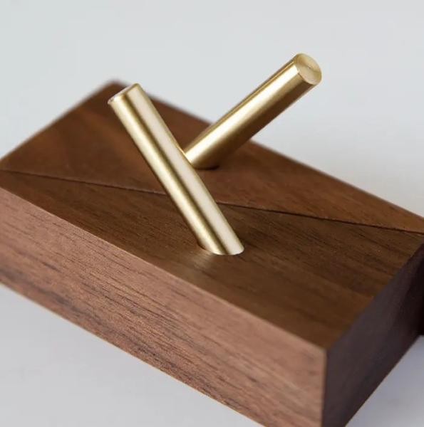 Custom Wooden Wall Hooks for Bathroom Towel Hanging