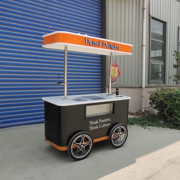 Gelato Ice Cream Cart /ice cream store equipment /ice cream trolley wholesale