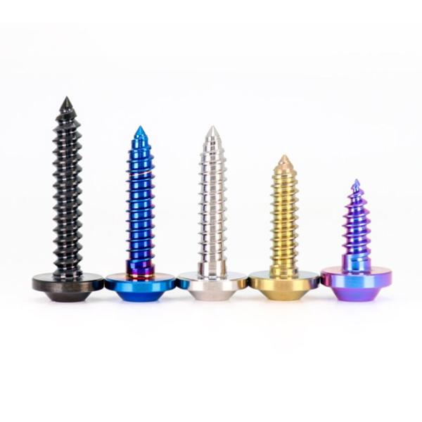 TC4 Titanium Screws Self Tapping Flying Saucer Head Screw For Motorcycle Decoration