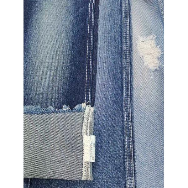 73%Cotton DARK INDIGO Non-Stretch Denim Fabric  TWILL Style 10.9oz For Lady  Jeans