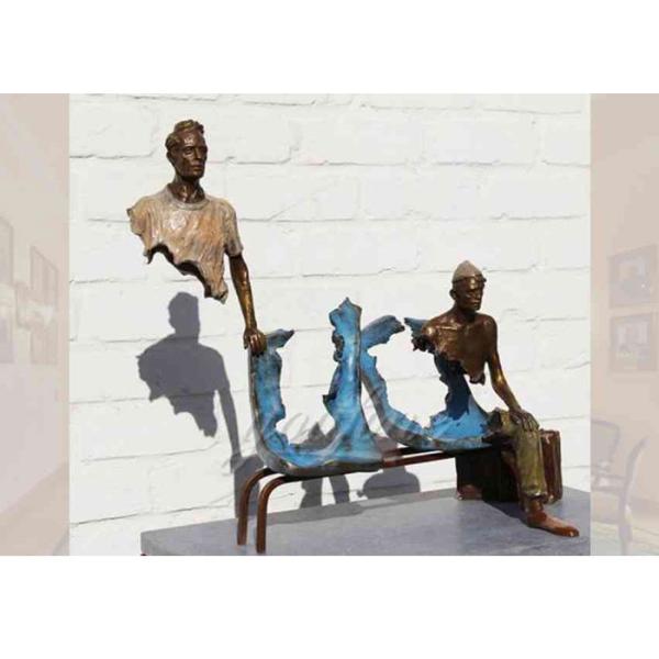 Vida - escultura de bronze para o jardim, escultura do viajante do revestimento
