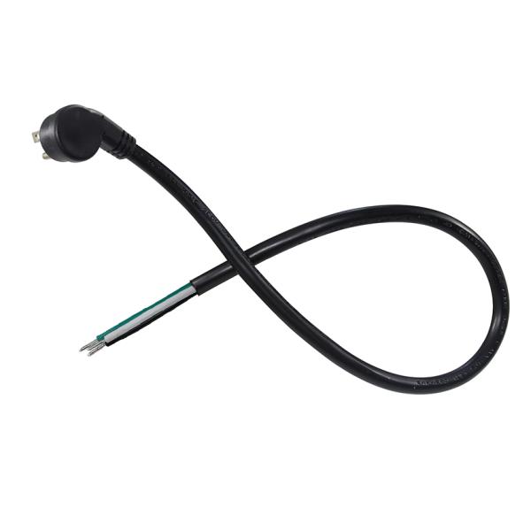 NEMA 5-15P Power Cord with Tinned Stripped Wire End-3-Conductor US Plug Cable for DIY Wiring, Panel, Terminal Block Use