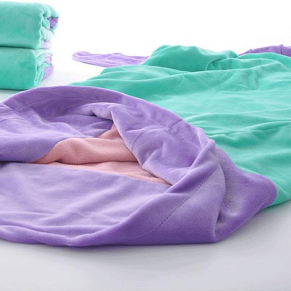 Polyester Machine Washable Blanket Breathable Wearable Soft Fleece Blanket