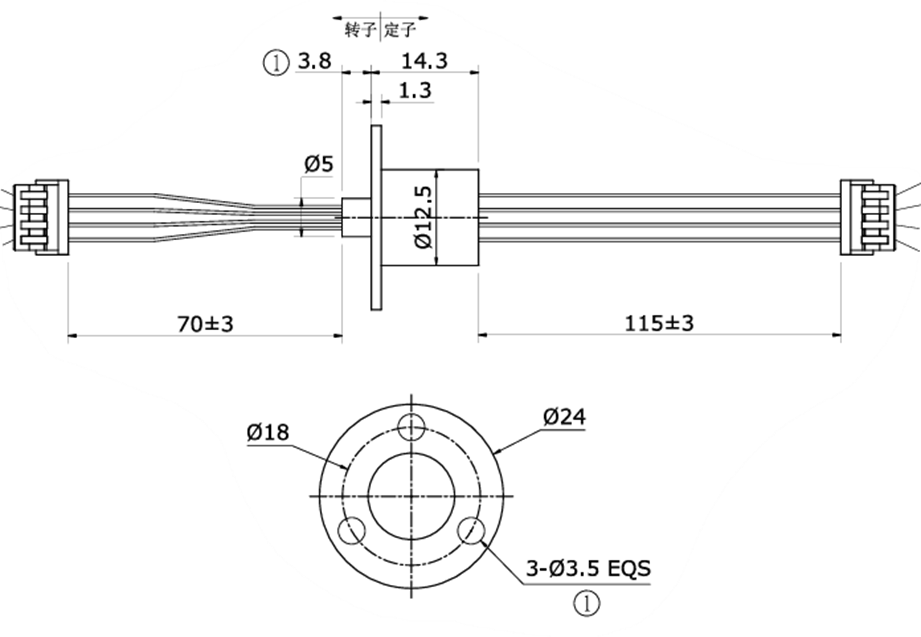 4 Circuits Super Miniature Slip Ring , Low Noise Slip Ring For Lab Equipment