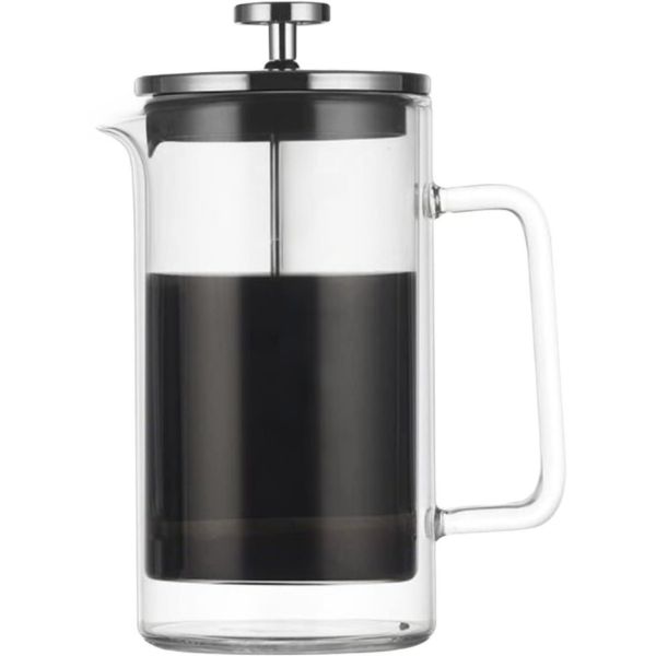 High Borosilicate Transparent Glass Jugs Coffee Milk Frother French Press Tea Maker