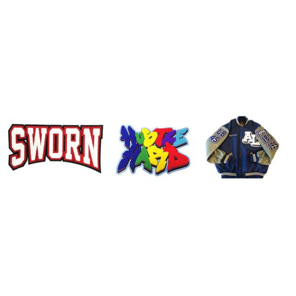 Academic Letterman Patches Chenille Embroidered For College Jackets