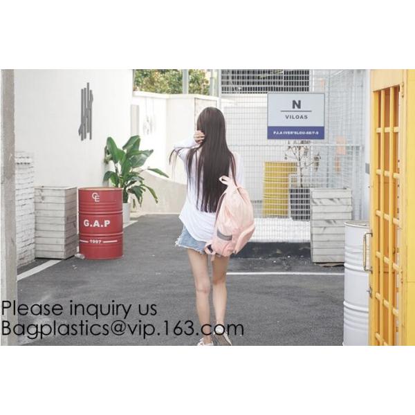 Pink Color Nylon Waterproof Handbag Large Capacity Carry-on Bag Durable Multifunction Bag Portable Women Bag
