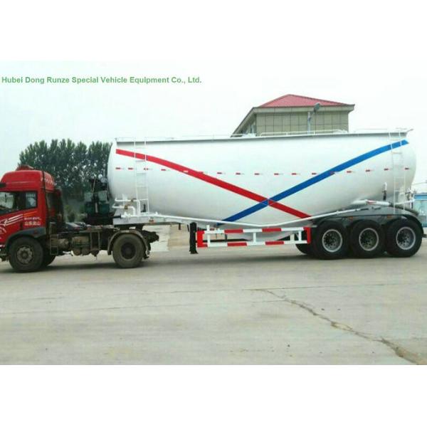 V Type Cement Hauling Trailers With Diesel Engine For Dry Powder Meterial 60 - 65 M3
