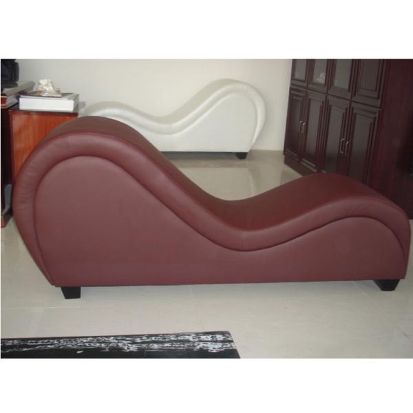 Бургундские неподдельные кожаные стулья софы секса твердой древесины 1.7M