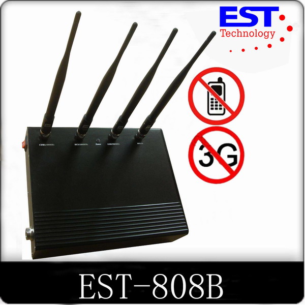 Indoor Cell Phone Signal Jammer Four Antenna With Heat Dissipation EST-808B
