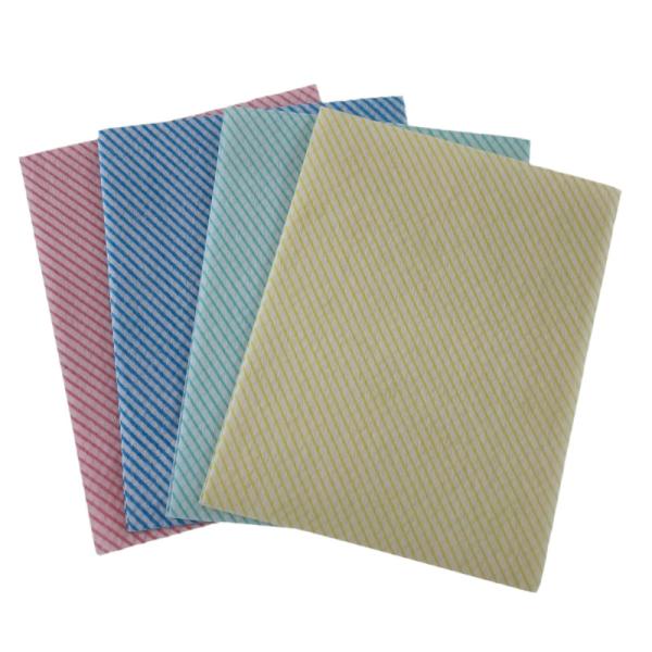 45GSM Tissu d'essuie-glace jetable, liant chimique multicolore non tissé