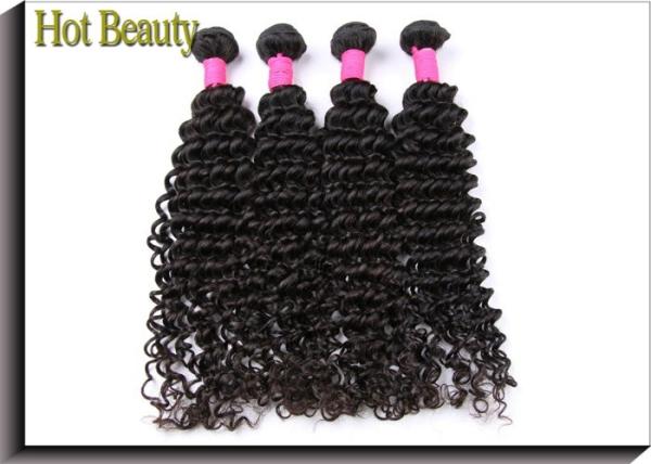 Deep Wave Pure Virgin Human Hair Extensions , Unprocessed Virgin Hair Bundles