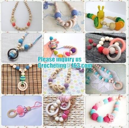 baby name pacifier holder, wood bead pacifier clip , baby shower gift, dummy holder , amigurumi hare