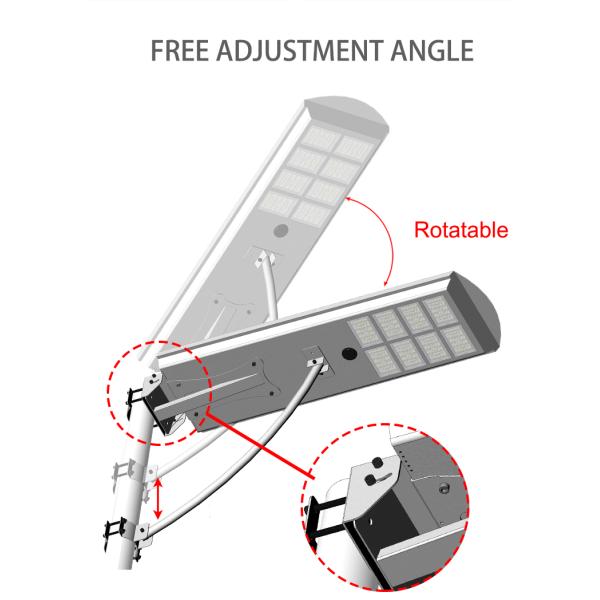FCC Saa 60W 80W 100W LED Solar Powered Street Light Integrated 175LM/W