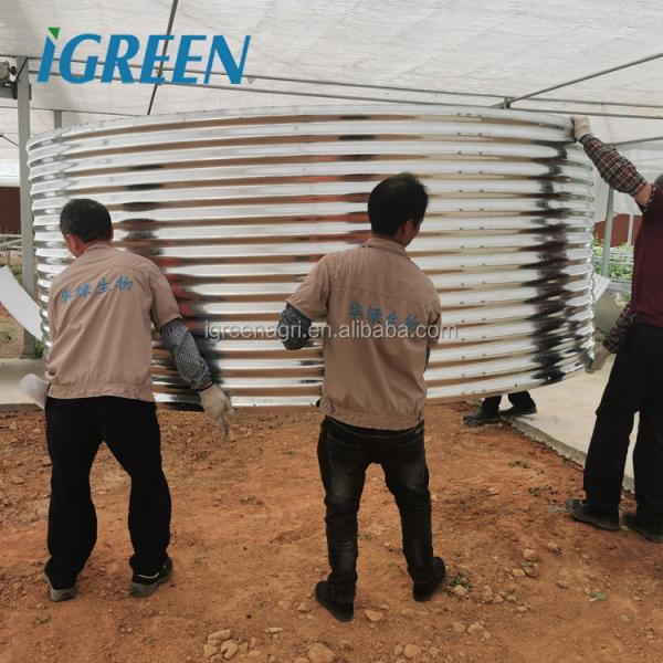 Customized Shape Corrugated Galvanized Steel Fish Pond Fish Tank PVC Tarpaulin for RAS Recirculating Aquaculture System IGREEN