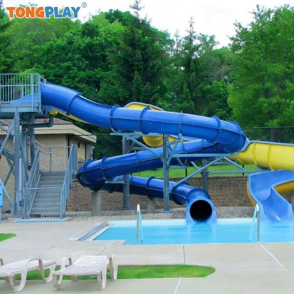 Children Fiber Glass Pool Slider Aqua Pool Toboggan Slide for Kids